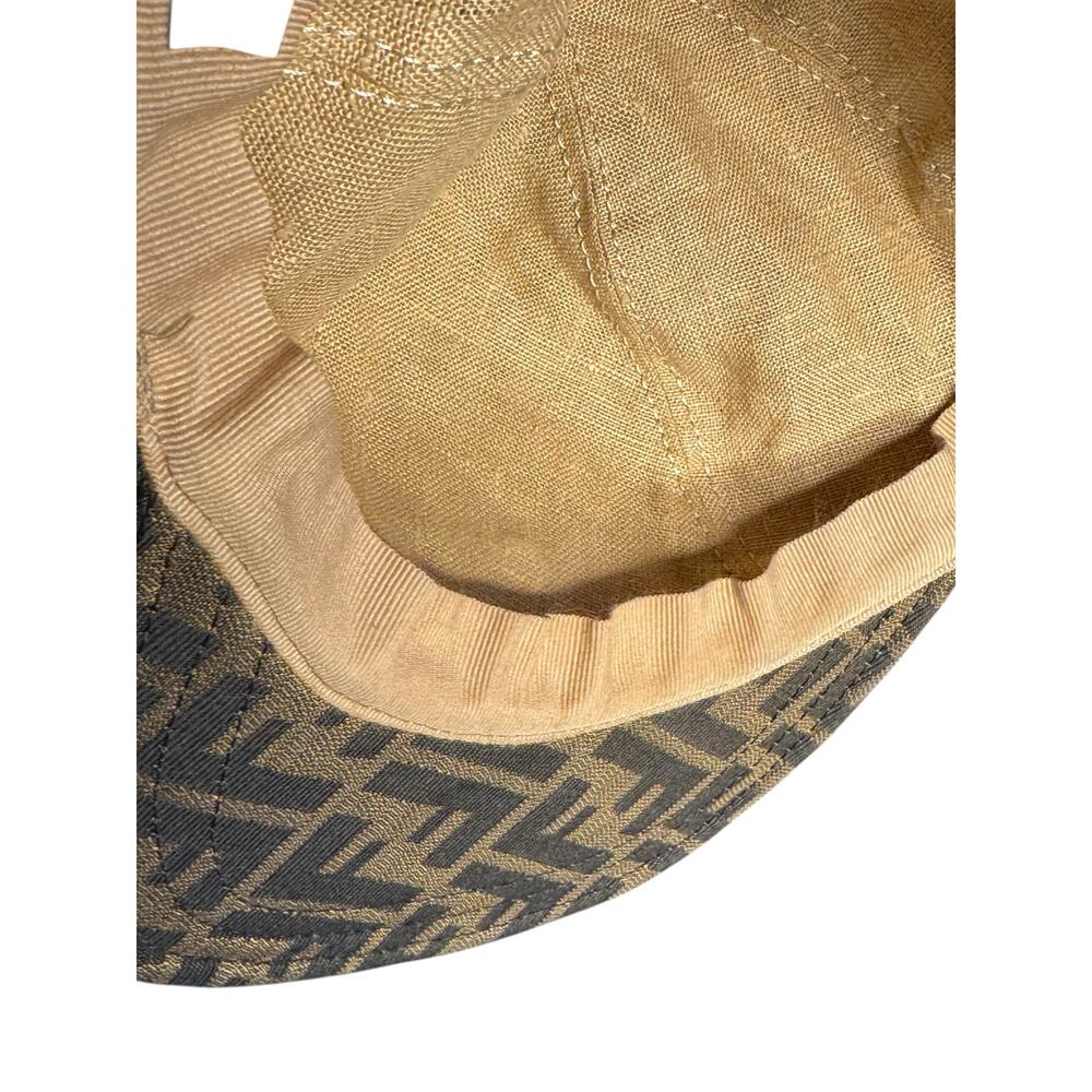Fendi Selleria FF Canvas Baseball Cap w/Leather Accents Size XL - Picture 10 of 14